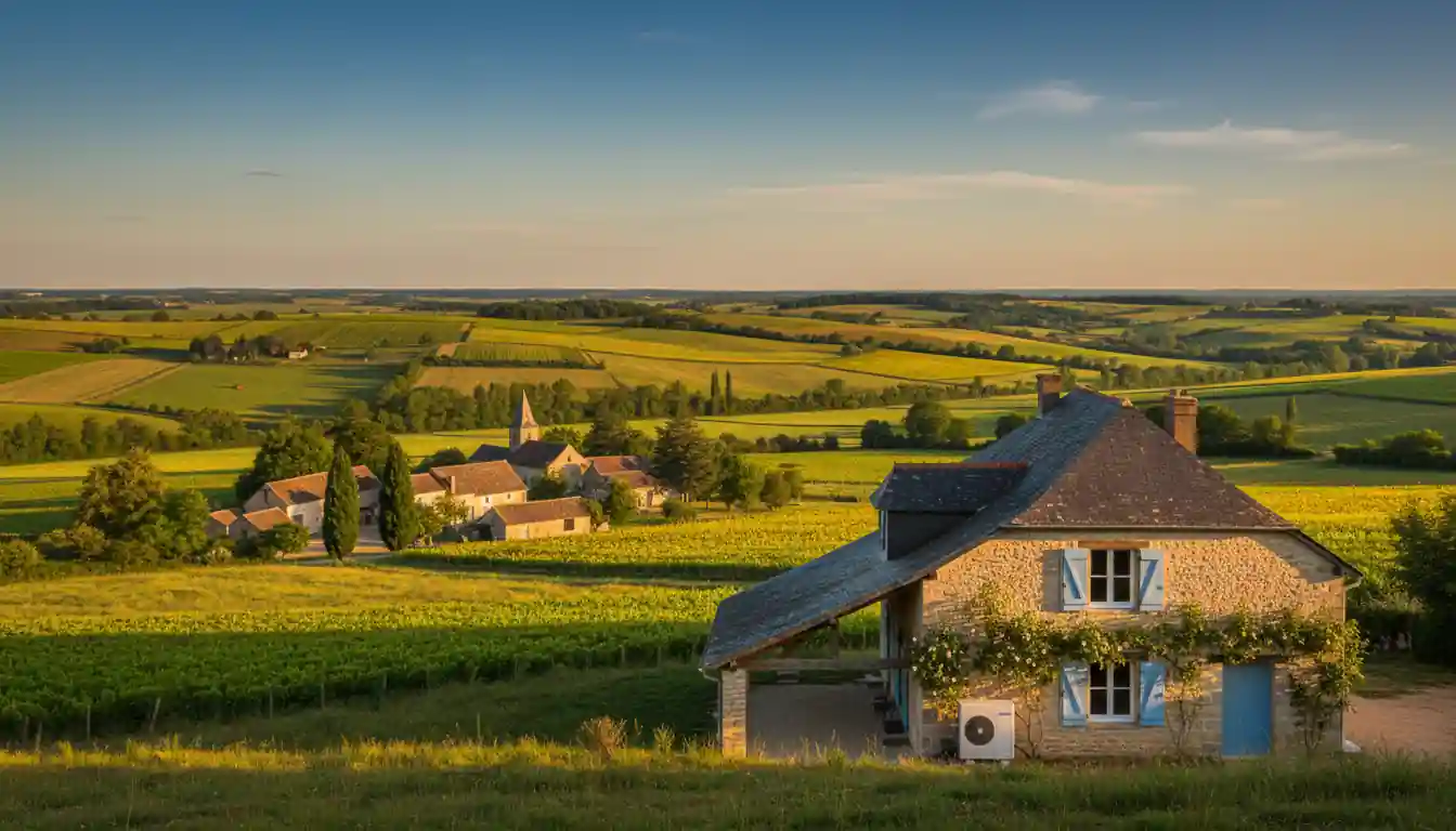Maison moderne équipée d'une pompe à chaleur en Charente